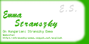 emma stranszky business card